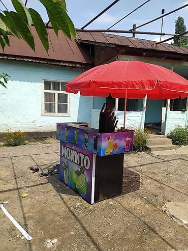 первая линия: Мобильная стойка для продажи напитков «Мохито» с зонтом - Компактный — 1
