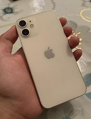 macbook mini: IPhone 12 mini, Б/у, 128 ГБ, Белый, Чехол, 77 % — 2