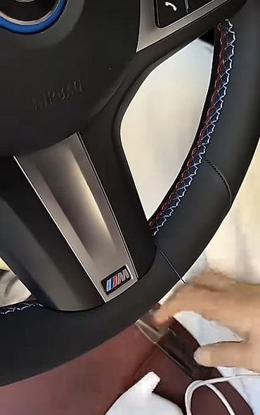 обшивка машин: Экокожа Чехол на руль, цвет - Черный — 7