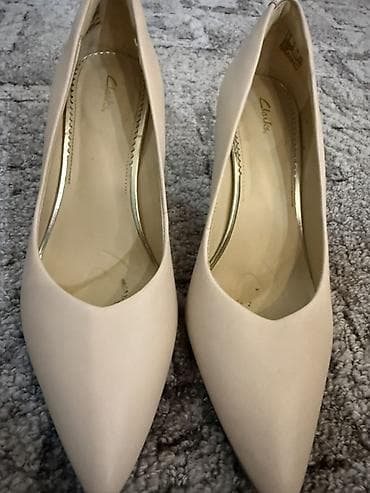 Туфли: Туфли, 38, Clarks, Б/у, цвет - Бежевый — 1