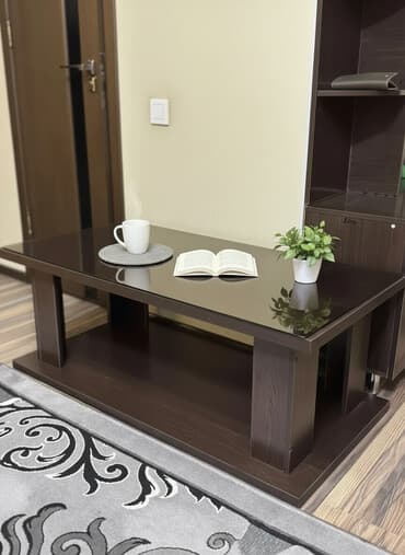 жыгач сатам: Журнальный столик с стеклянной столешницей - Материал: ЛДСП/МДФ с — 1