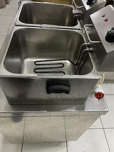 Кухонные плиты и варочные поверхности: Фритюрница 11л+11л (670х450х350мм; 220В; 5KBT) Установка настольная — 5