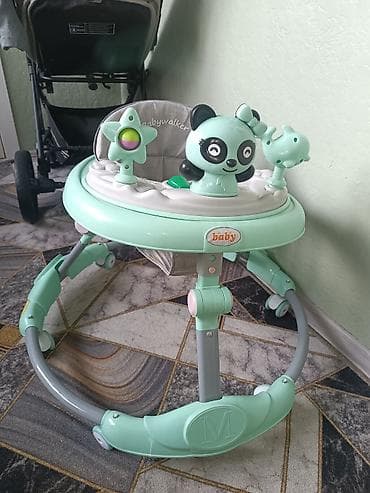 коляска с люлькой: Детские ходунки «babywalker» мятного цвета,, - Конструкция 2-в-1 — 1