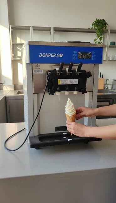 Авто тейлөө жабдуулары: Профессиональный фризер для мягкого мороженого DONPER - — 1