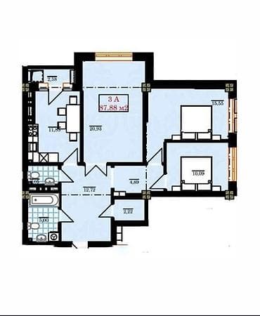 3 комнаты, 87 м², Элитка, 14 этаж