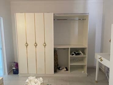 спальные гарнитуры новые: Спальный гарнитур, Новый, Шкаф, Двуспальная кровать, Комод, Самовывоз, цвет - Белый — 4