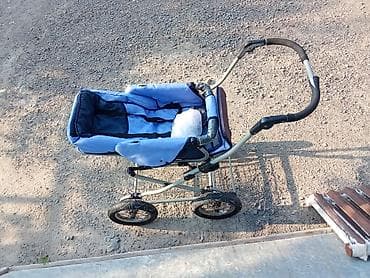 Коляска-люлька для новорождённого, классическая, на большом шасси