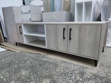 шкаф и подставка под телевизор: Тумба и подставка для телевизора, Новый, Напольная, ЛДСП, Самовывоз, Платная доставка, цвет - Белый — 6