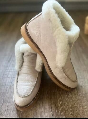 обувь для охоты: Светлые ботинки-мокасины Loro Piana с меховой подкладкой, идеально — 1