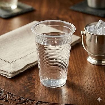 Прозрачные пластиковые стаканы одноразовые - Материал: прочный