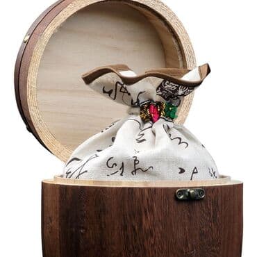 чай пуер: Чай в бочонке •Подарочная сумка • Деревянная бочка с металлическим — 4