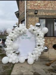 кыз узату пригласительные электронные: Оформления для торжеств «под ключ» - Фотозона/сцена: фон из белых — 1