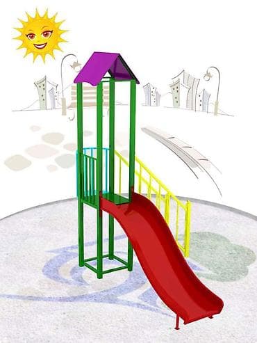 Детские горки: Детская горка Для улицы, Металл — 1