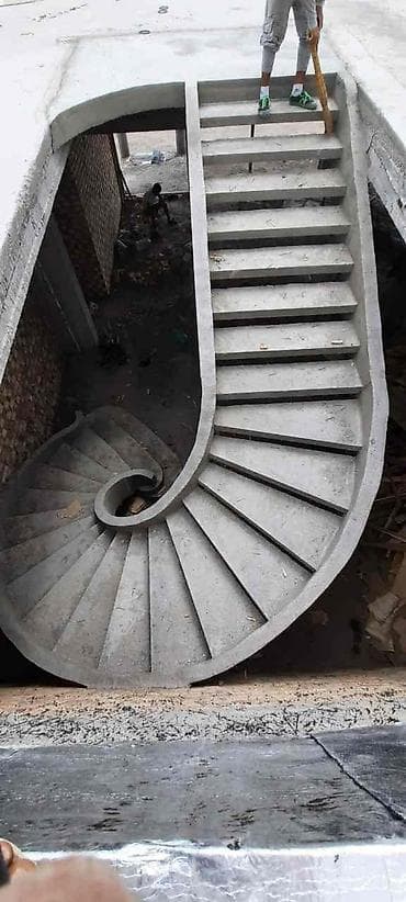 арт бетон: Бетонная лестница Для дома, Форма лестницы: Прямая, Стиль: Модерн — 5