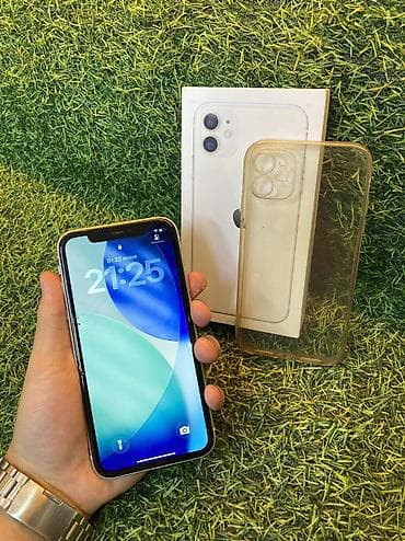 смарт: IPhone 11, Б/у, 64 ГБ, White Titanium, Коробка, В рассрочку, 76 % — 3