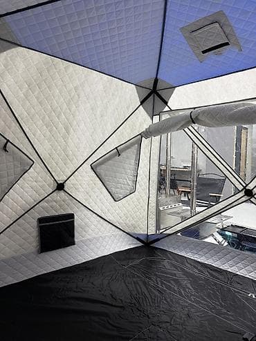 походная лампа: Зимняя палатка-баня (теплая кубическая палатка) с панорамными окнами — 4