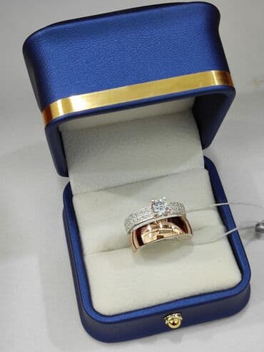 эксклюзивные свадебные пригласительные: Кольца 2в1 Серебро напыление золото 925 Размеры имеются Для — 2