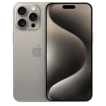 IPhone 15 Pro Max, Б/у, 256 ГБ, Natural Titanium, Чехол, Кабель, Коробка, 86 %