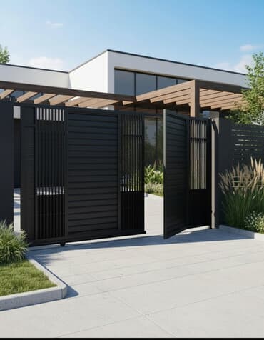 профиль металл: Металлические откатные ворота, современный дизайн - Конструкция — 1