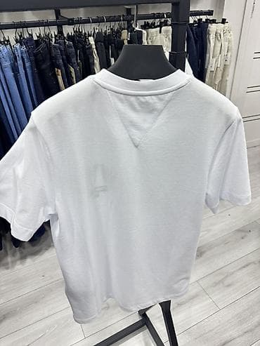 Футболки: Мужская футболка, XL, S, M, Tommy Hilfiger, Новый, цвет - Белый, Самовывоз — 5