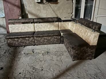 угловая кухонная мягкая мебель: Модульный диван — 3