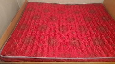 кравать двухспальная: Двуспальная кровать, Б/у, С матрасом, длина - 2 см — 3