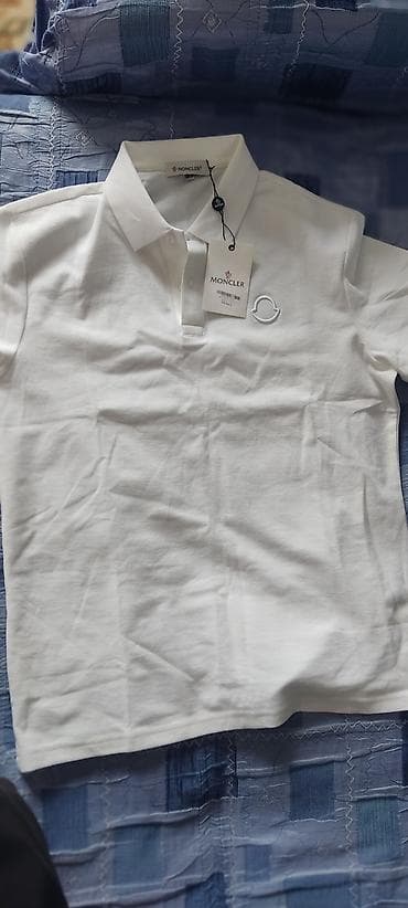 Личные вещи: Мужская футболка, 2XL, Moncler, Новый, цвет - Белый, Самовывоз — 1