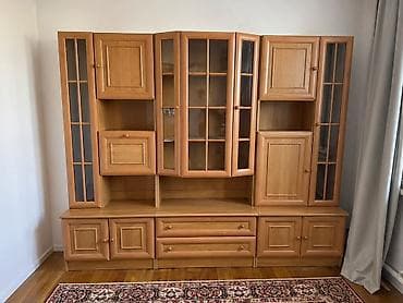 Стенка-шкаф, Тип стенки-шкафа: Модульная, Для зала, Б/у, Особенности: Для хранения посуды