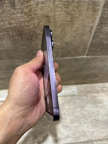 iphone 14 pro: IPhone 14 Pro, Б/у, 128 ГБ, Deep Purple, Чехол, 82 % — 3