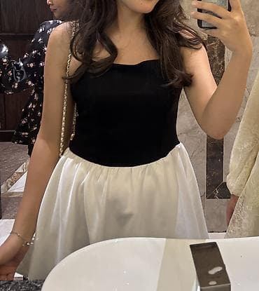 вечерний наряд: Вечернее платье, Пышное, Длинная модель, Атлас, Без рукавов, Открытая спина, XS, S, M — 1