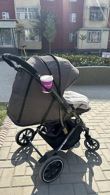 сумка каляска: Коляска, цвет - Коричневый, Б/у — 2