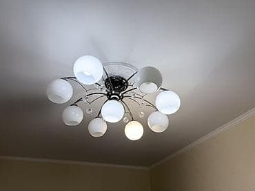 кристалы: Потолочная люстра с 9 плафонами Как новая - Тип: потолочная — 2
