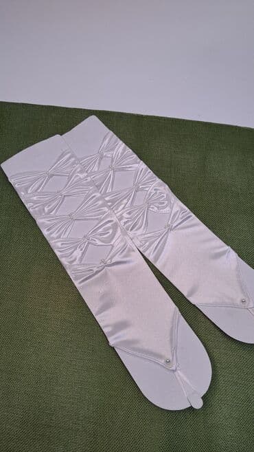 купить золотые серьги с жемчугом: Перчатки, варежки, Женские, Новый, цвет - Белый — 11