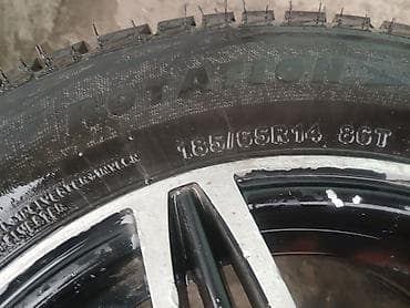 Транспорт: Дөңгөлөктөр монтажда 185 / 65 / R 14, Кыш, Колдонулган, Комплект, Жеңил унаалар, Куйма, тешиктери - 4 — 6