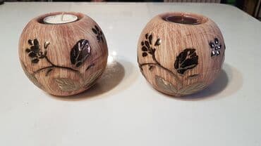 кант мис: Подсвечники стильные дизайнерские. Керамика. 2 шт. Цена за оба. В — 8