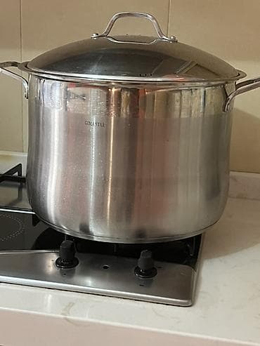 zepter набор посуды: Большая кастрюля Gima Star с крышкой 20-25 литров - Материал — 2