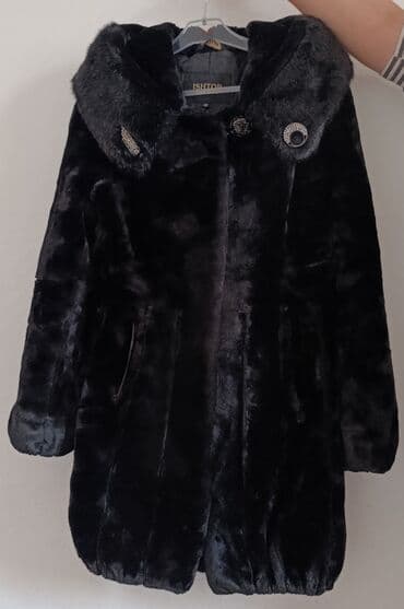 Шуба, По колено, С капюшоном, 3XL