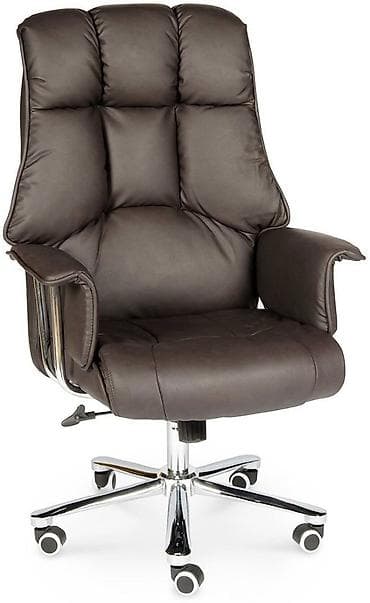 Офисные кресла: Офисное кресло, С колесиками, цвет - Черный, Экокожа — 7