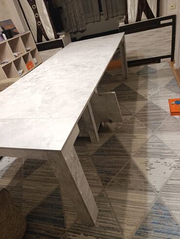 столь кухонный: Стол трансформер Для кухни, Раскладной стол, Длина, см: 302 см, цвет - Белый — 2