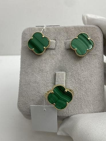 серьги: Набор украшений, Проба 585, Новый, Цвет металла: Желтый — 3