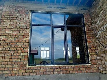 диваны раздвижные: Алюминиевое окно на заказ, Тип окна: Витражные, Декоративные особенности: Фрамуга, Платная установка, Без рассрочки — 3