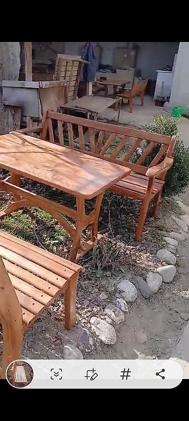 Раскройные столы: Комплект садовой мебели, Стол, Дерево — 8