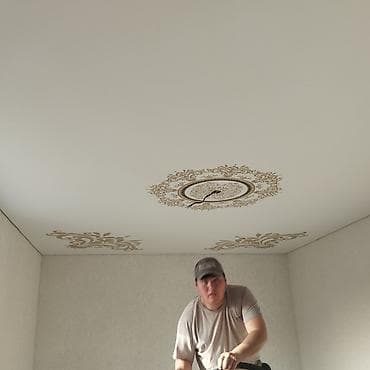 плинтус потолочный: Натяжной потолок Глянцевое Монтаж — 8