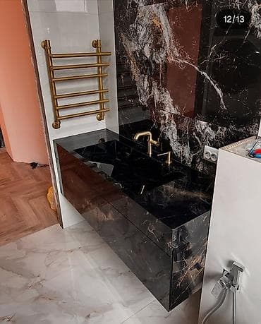 туалетная мыло: Раковина для ванной, Особенности: Под камень, Квадрат форма, Размер: 100 x 50 см — 7