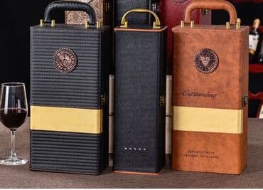винная полка: Подарочный кейс для вина 2 вида: Черный / Коричневый • Кейс(с — 3
