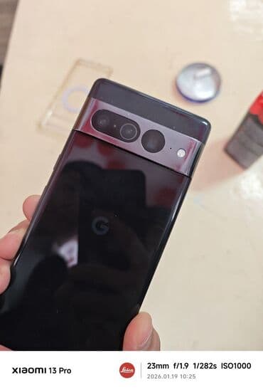 Google Pixel 7 Pro, Б/у, 128 ГБ, цвет - Черный, eSIM, 2 SIM