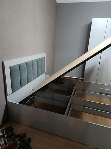 Мебель: Двуспальная кровать, Новый, С мягким изголовьем, длина - 200 см — 1