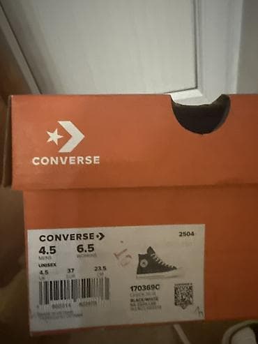 Личные вещи: Кроссовки, 37, Converse, Новый, цвет - Черный — 2