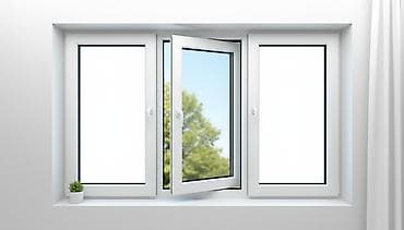 Трёхстворчатое пластиковое окно (ПВХ) - Конфигурация: две at lalafo.kg Трёхстворчатое пластиковое окно (ПВХ) - Конфигурация: две