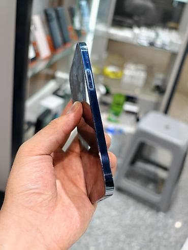 IPhone 12 Pro, Б/у, 128 ГБ, Pacific Blue, Защитное стекло, Чехол, 100 %